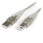 StarTech.com 15 ft. Transparent USB 2.0 Cable A-B M/M USB cable 179.9" (4.57 m)