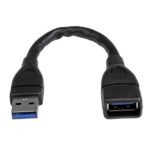 StarTech.com USB3EXT6INBK USB cable USB 3.2 Gen 1 (3.1 Gen 1) 5.98" (0.152 m) USB A Black