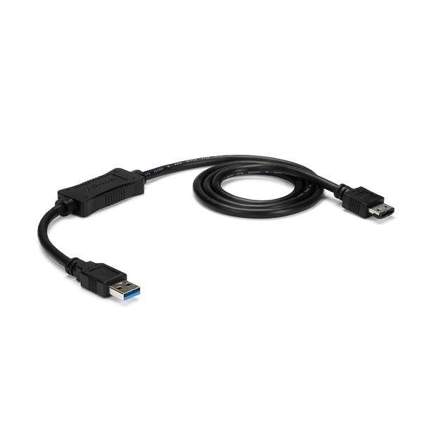 USB3S2ESATA3 StarTech.com USB3S2ESATA3 USB cable 35.4" (0.9 m) USB A Black - Image 1