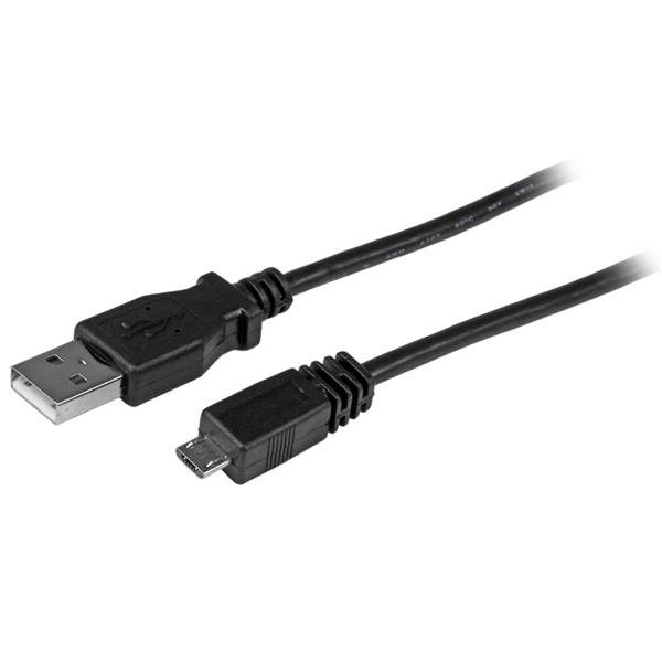 UUSBHAUB10 StarTech.com 10 ft USB A - MicroUSB B Cable USB cable 118.1" (3 m) Micro-USB B Black - Image 1