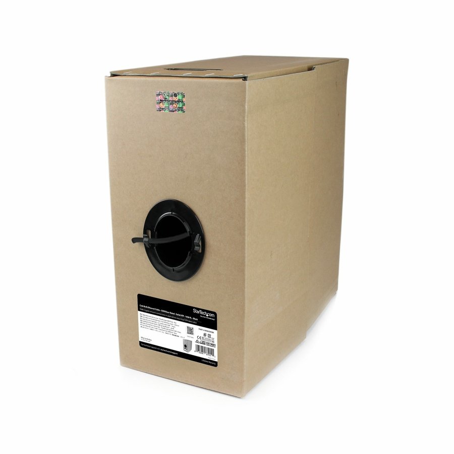 WIR6CMRBK StarTech.com WIR6CMRBK networking cable Black 12003.9" (304.9 m) Cat6 - Image 1