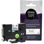 NU-TONE BROTHER TZE-241 COMPATIBLE PREMIUM TAPE NOIR / BLANC 18MM