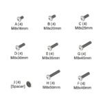 Chief FHB5147 screw/bolt 1.97" (50 mm) 36 pc(s) M8 Screw kit